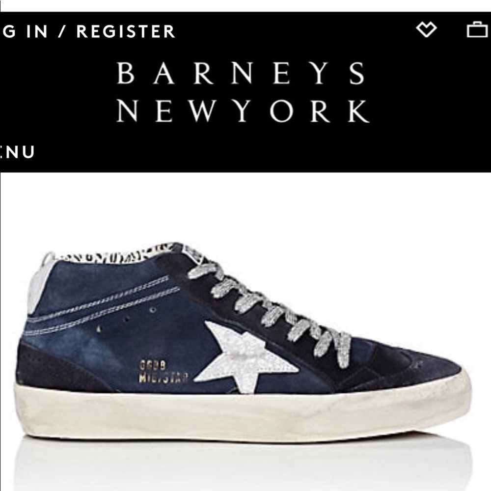 Blue suede golden goose